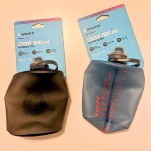 2 HydraPak Stows 500 ml flexible bottle